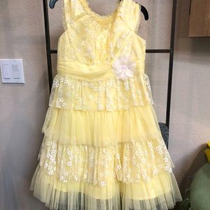 Jona Michelle Yellow Flower Dress